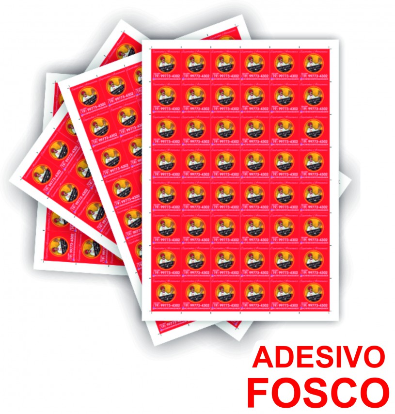 Adesivo Leitoso Fosco Tamanho A